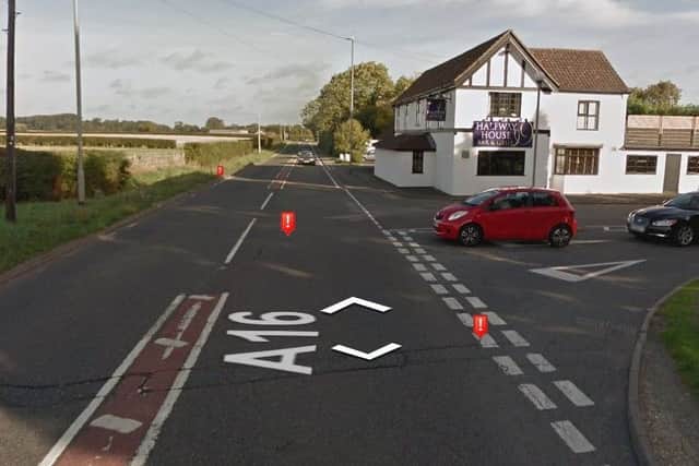 This section of road in North Thoresby, near Louth, has seen 5 serious RTCs in the past five years - 3 of which occurred at this junction to the High Street. Image: Google maps.