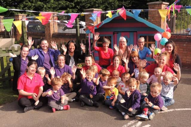 Staff and children at First Steps Nursery celebrate 30 years. EMN-190913-185245001