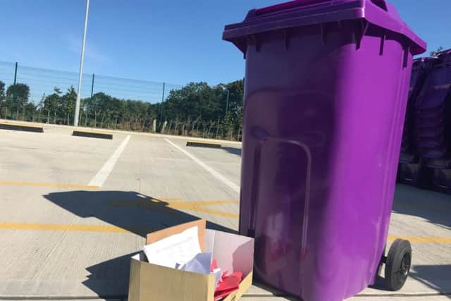 New purple bins on your doorstep for paper and card in parts of North Kesteven.