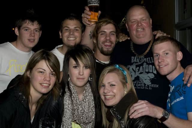 Having fun at the first-ever Wrangle Beer Festival, 10 years ago.