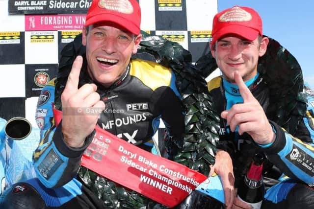 Jev Walmsley (right) with driver Pete Founds. Picture: Dave Kneen EMN-191209-121355002