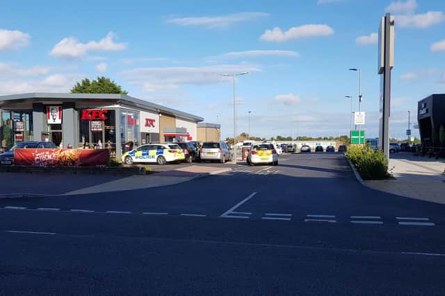 Anarea of Skegness beach was cordoned off and a scene guard in place at the bus shelter on North Parade.