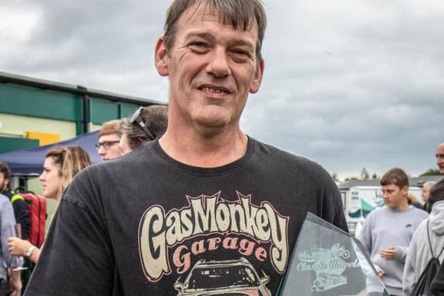 Winner of the Best in Show award for his Dodge pick-up truck, Andrew Roper. Photo: Dave Enefer/LCLR