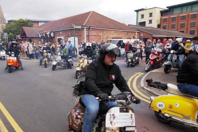 Riders set off on a tour of the town for the fifth Happy Chappy ride out. EMN-190916-172755001