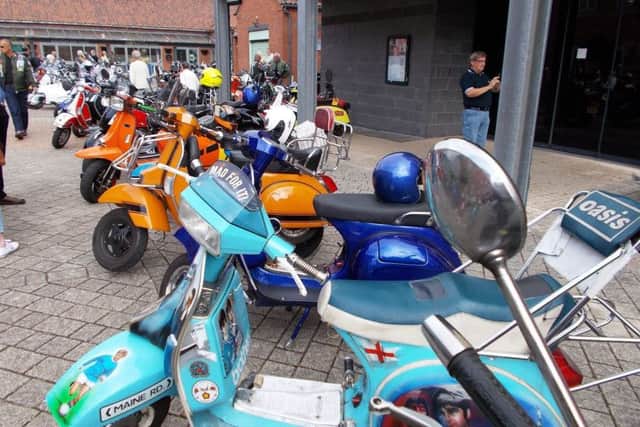 Gleaming machines on show at Navigation Yard for the Happy Chappy ride out. EMN-190916-172744001