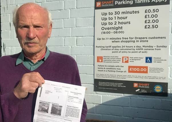 David Marvell with his Parking Notice. ANL-190916-180954001