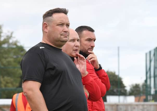 Chris Rawlinson, Nick Chapman and Nathan Collins are plotting a way to beat North Ferriby.