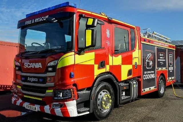 One of the new fire appliances, set to be rolled out across Lincolnshire.