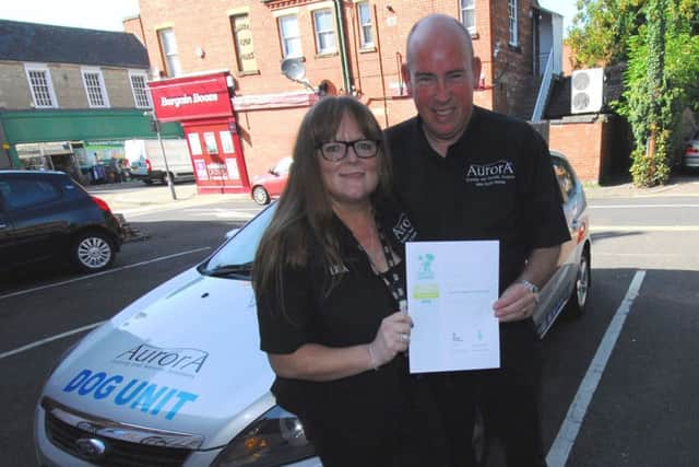 Proud to have their armed forces covenant - Lisa and Sam Maney of Aurora Training and Solutions of Sleaford. EMN-190920-151732001