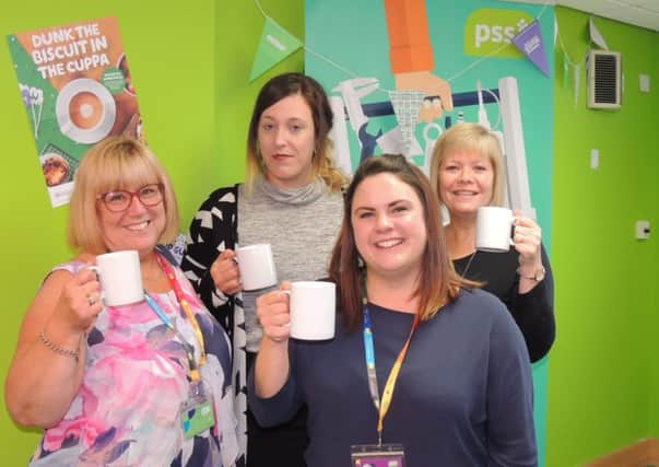 Hoping to raise money for Macmillan and awareness about the Share Lives caring service. From left - Jo, Stacey, Toni and Sally at PSS. EMN-190923-225716001