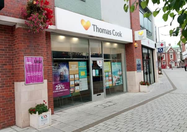 Thomas Cook, in Pescod Square Shopping Centre, shortly after its closure.