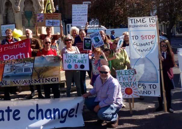 Part of a climate change protest in the nearby town of Horncastle last week.