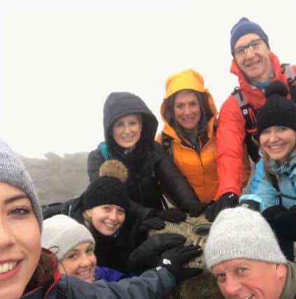 The team at the summit of Ben Nevis.