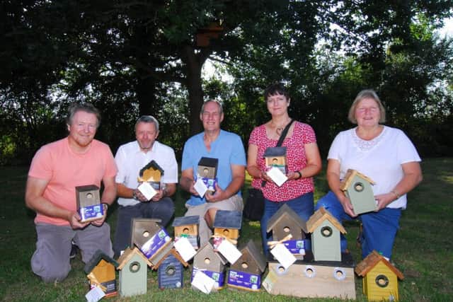 Scredington villagers behind John Porters bird box project. From left - Cliff Sweeney, Colin Allen, Alan Pywell, Karen Sweeney and Chris Pywell. EMN-190924-150609001