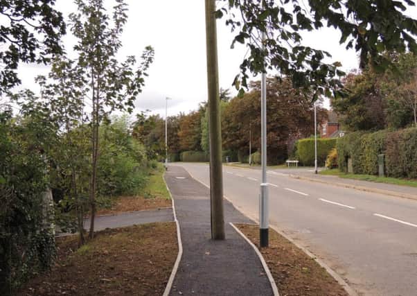 Stumped - residents were suprised to see the new footpath in Quarrington laid with a telegraph pole in the middle of it. EMN-190110-120507001