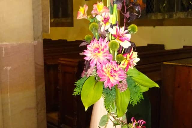 A section of one of the arrangements shown at the latest meeting of Spilsby Flower Club.