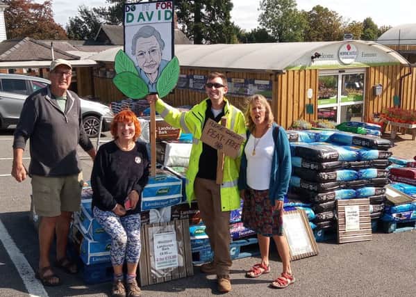 Protesters make their point at Horncastle Garden Centre