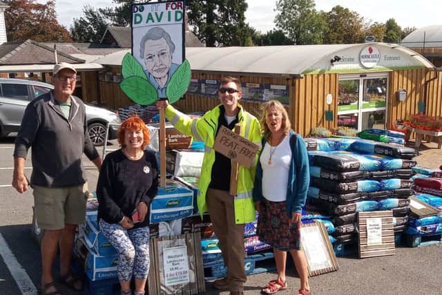 Protesters make their point at Horncastle Garden Centre
