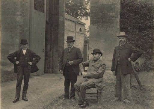 Leadenham estate staff - the coachman, keepers and head gardener in 1906. EMN-190930-164750001