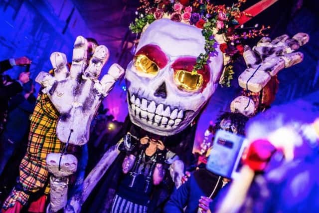 The huge mechanical skull known as El Diablo