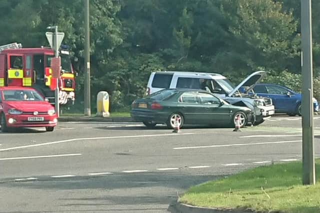 Scene of the accident along the A16 in Spilsby.