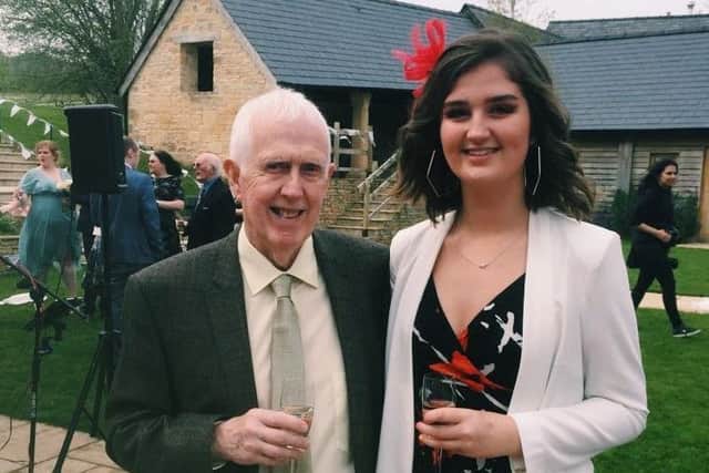 Molly Andrews, of Boston, pictured with her late grandad Leo Wesley.