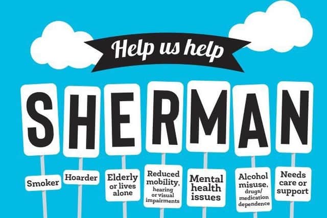 SHERMAN highlights seven key factors that may make people at greater risk of having a fire, or being less likely to react to a fire. EMN-190110-172606001