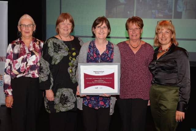 Receiving their highly commended award - Friends of Metheringham Airfield. EMN-190110-180228001