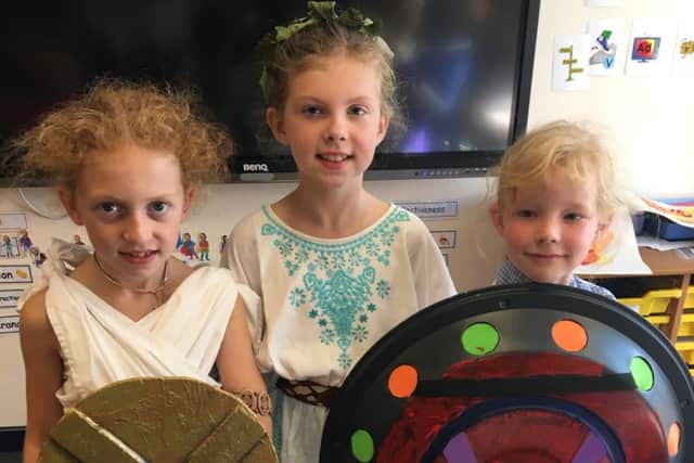 Turning back the clock in Caythorpe Primary School.