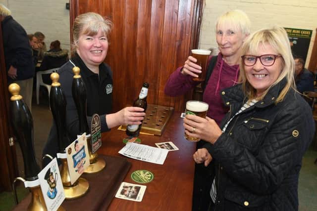 8 Sail Beer and Sausage Festival at Heckington Mill. L-R Michaela Yardley-Spencer, Vicki Cocks, Angela Coupland. EMN-190710-171423001