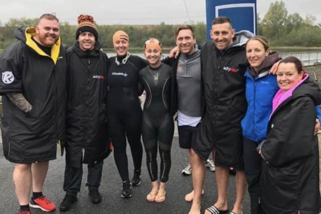 Pictured from left are Paul Harvey, Lee St Quinton, Vicki Bush, Emily Purbrick, Ash Epton, Peter Nicholls, Claire Wilson and Jackie Rhodes.