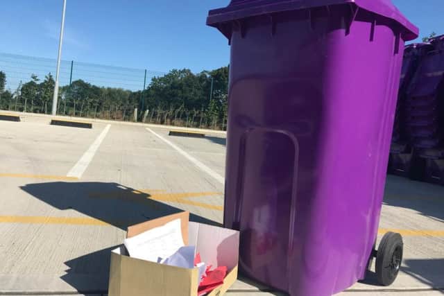 Purple bins trial for waste paper and card starts in North Kesteven next week.