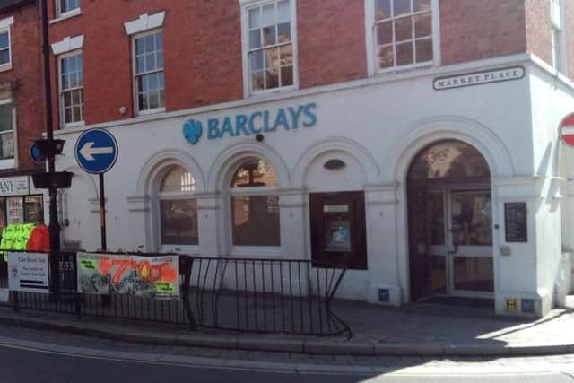 Ringfenced from closure for the next two years - Sleaford's Barclay's bank branch.