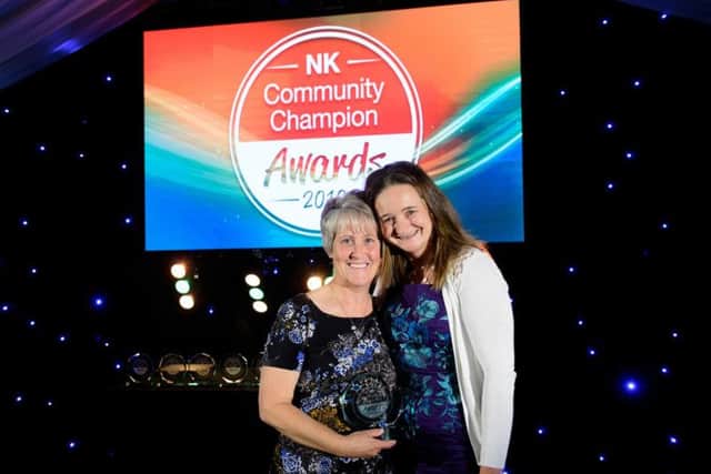 Joy O'Neill (left) Contribution to Sport award winner.