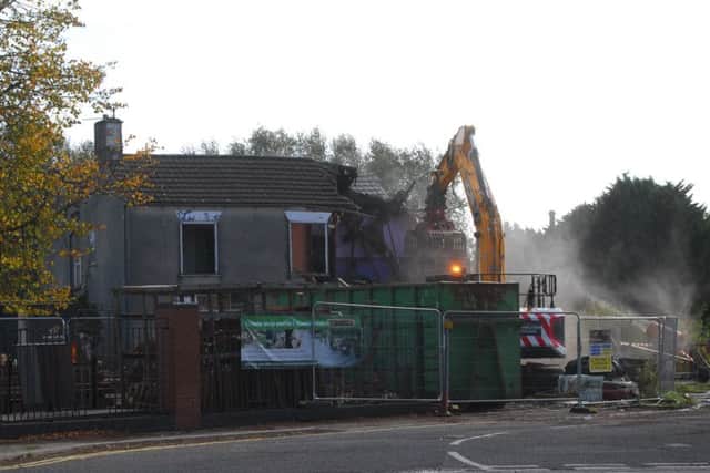 Demolition work begins on this week on the two houses at the end of Southgate as part of the remodelling of Turnbull's Yard. EMN-191110-182414001