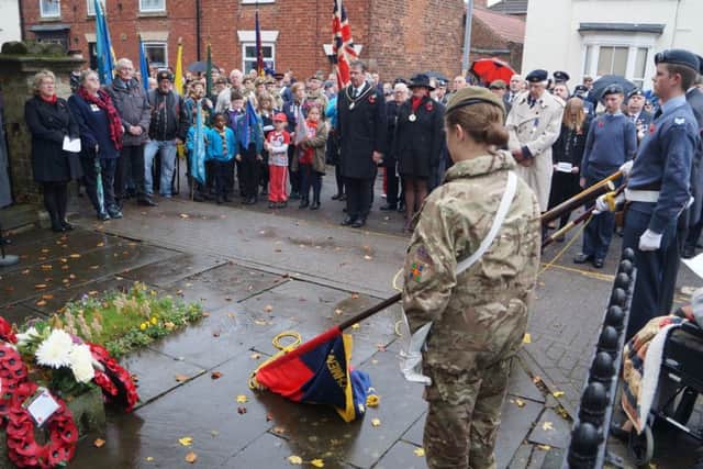 Town Mayor, Coun John Matthews led the commemorations at last years Remembrance Sunday event
