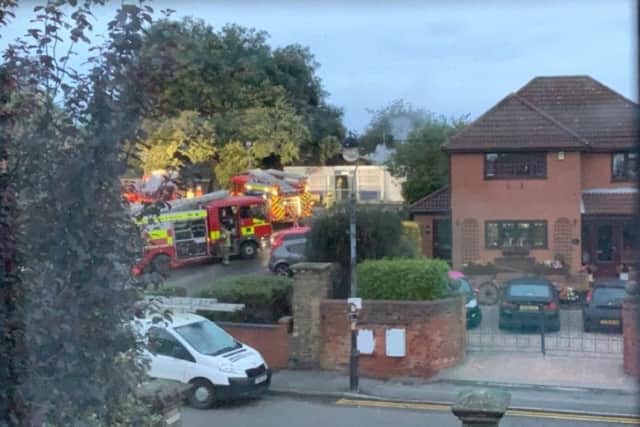 Fire engines attending the scene of the Louth Hospital Social Club on Saturday morning, October 12. (Photo: Supplied).