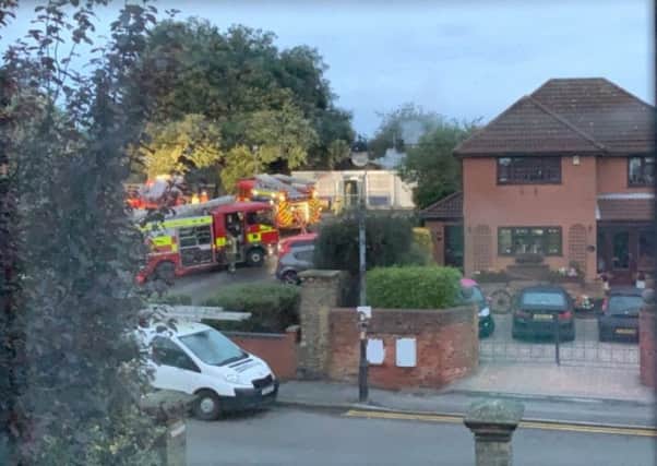 Fire engines attending the scene of the Louth Hospital Social Club on Saturday morning, October 12. (Photo: Supplied).