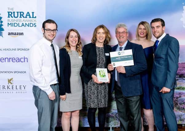Rural Business Awards 2019, Midlands.
Best Rural Diversification Project:
Winners: Hall Farm Park.
(l-r) Tom Rayson, Becky Knapton, Tracy Knapton, Andrew Knapton, Katie Wray-Carter and Tom Knapton.


PHOTOGRAPH BY RICHARD GRANGE / UNP (United National Photographers). EMN-191010-104416001
