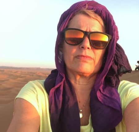 Sue Turner - kitted out for the trek