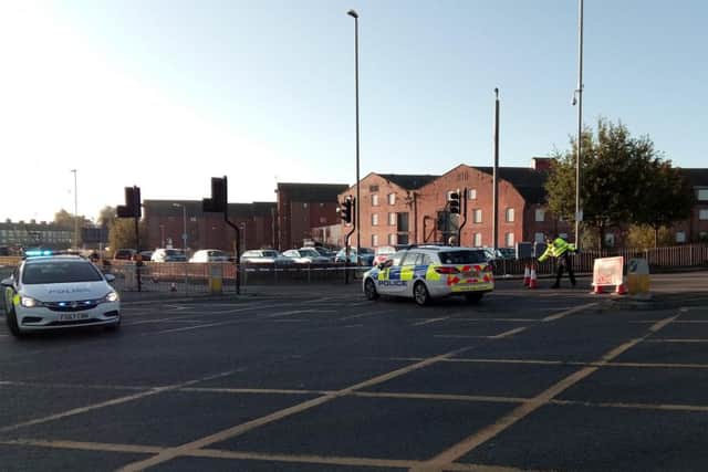 The scene on Haven Bridge a short while ago.