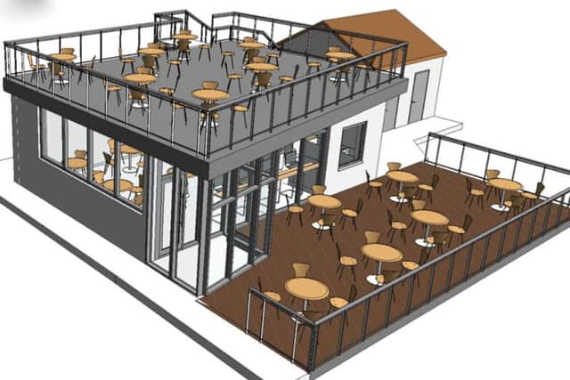 A sketch of how the new attraction will look once complete.