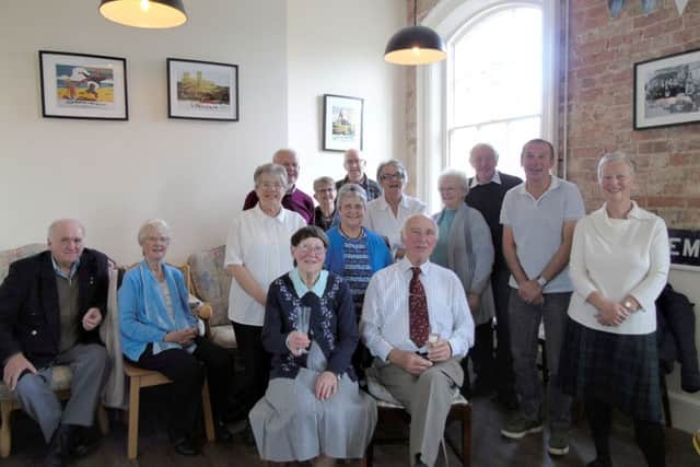 Celebrating with friends at Market Rasen Station