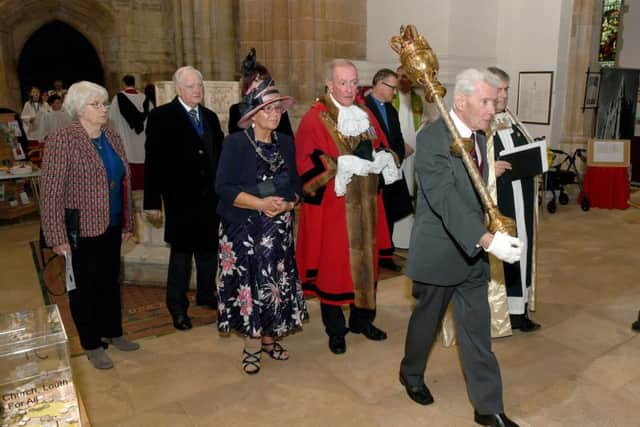 Louth mayor's civic service at St James' Church.