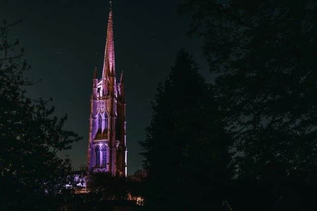 Purple Lights For Pancreatic Cancer. (Photo: Kyle Baxter).