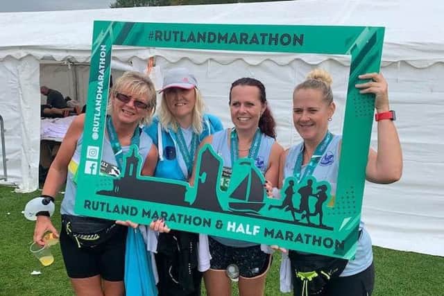 Debbie, Diane, Zoe and Andrea at the Rutland Half-Marathon EMN-190411-130002002