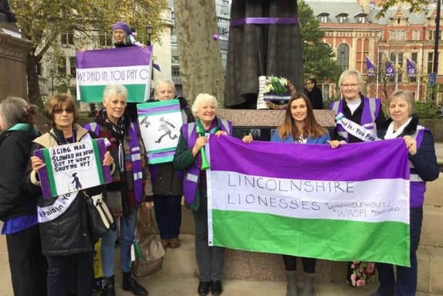 Lincolnshire Lionesses at the rally in Westminster on November 5.