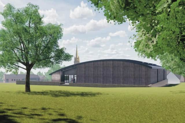 Illustrative plans for the new sports hall.