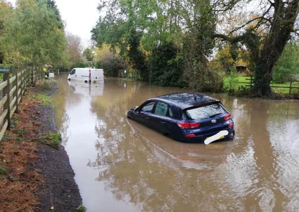 Flooding in Covenham St Bartholomew. Picture: Louth Police. EMN-190811-140444001