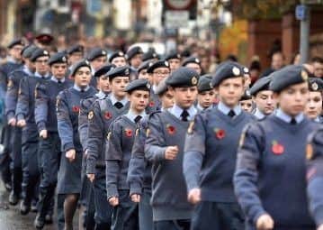 Part of the Remembrance Day parade last year. EMN-190811-161331001